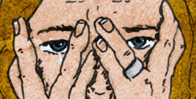 Image showing someone in despair. a white fem wearing a ring with blue eyes filled with tears